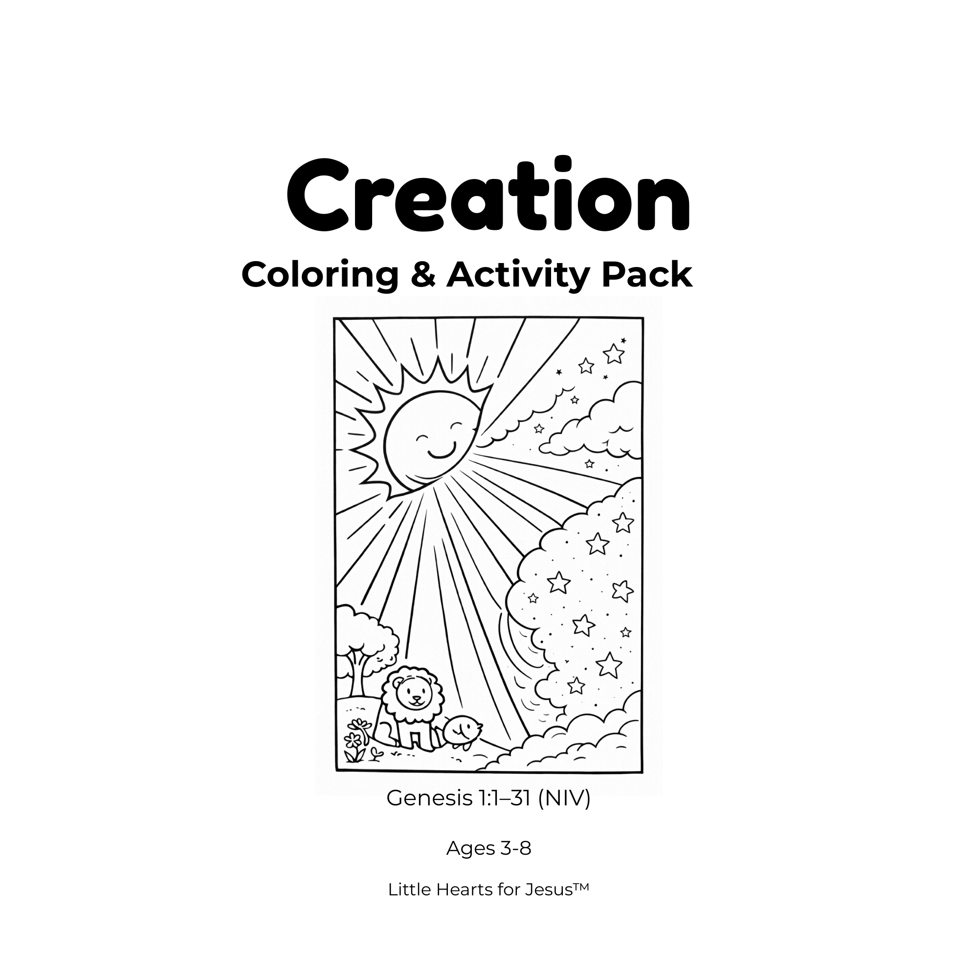 Creation Coloring and Activity Pack cover