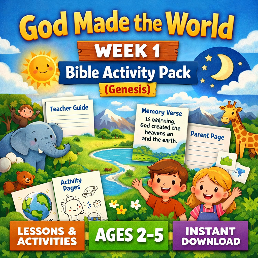 God Made the World Week 1 Bible Activity Pack cover